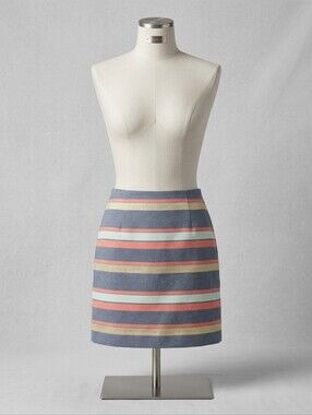 GAP Pastel Striped Mini Skirt in Blue, Pink & Cream Size 14